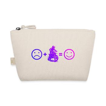 I love motocross cool motif for motocross - Organic Pouch - nature - Front