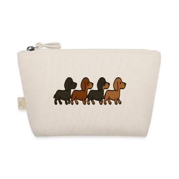 Dog Growth Pattern Puppy to Adult Illustration - Organic Pouch - nature - Front