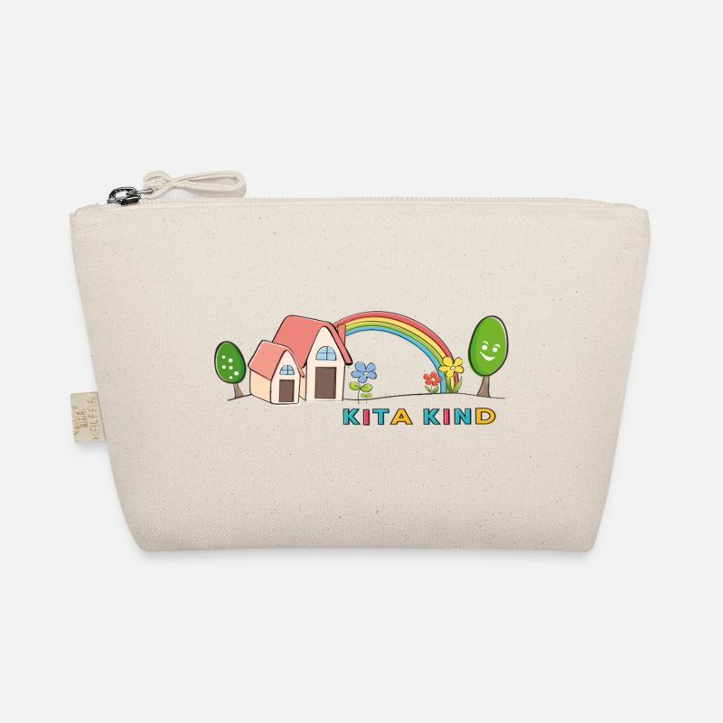 Kita Kind Regenbogen - Bio-Täschchen - Natur