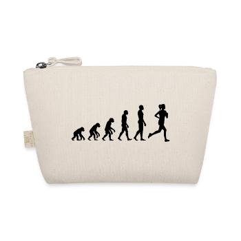 JOGGING RACE WOMAN, POWER RUN! MARATHON GIRL POWER - Organic Pouch - nature - Front
