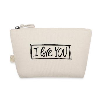 Je t’aime - Lettrage noir - Trousse biologique - nature - Devant