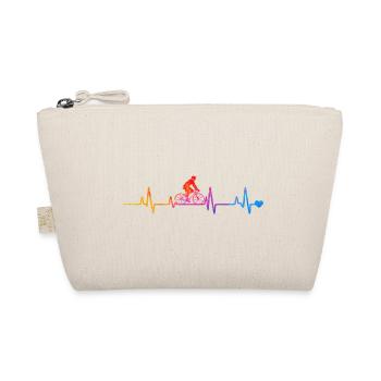 Rainbow cycling with a heartbeat - Organic Pouch - nature - Front