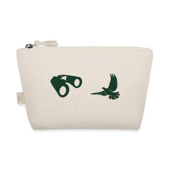 Minimalist Bird Watching Silhouette - Organic Pouch - nature - Front