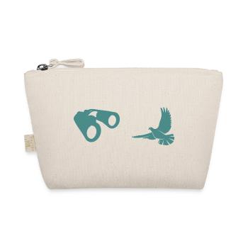 Minimalist Bird Watching Silhouette - Organic Pouch - nature - Front