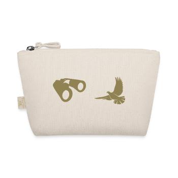 Minimalist Bird Watching Silhouette - Organic Pouch - nature - Front