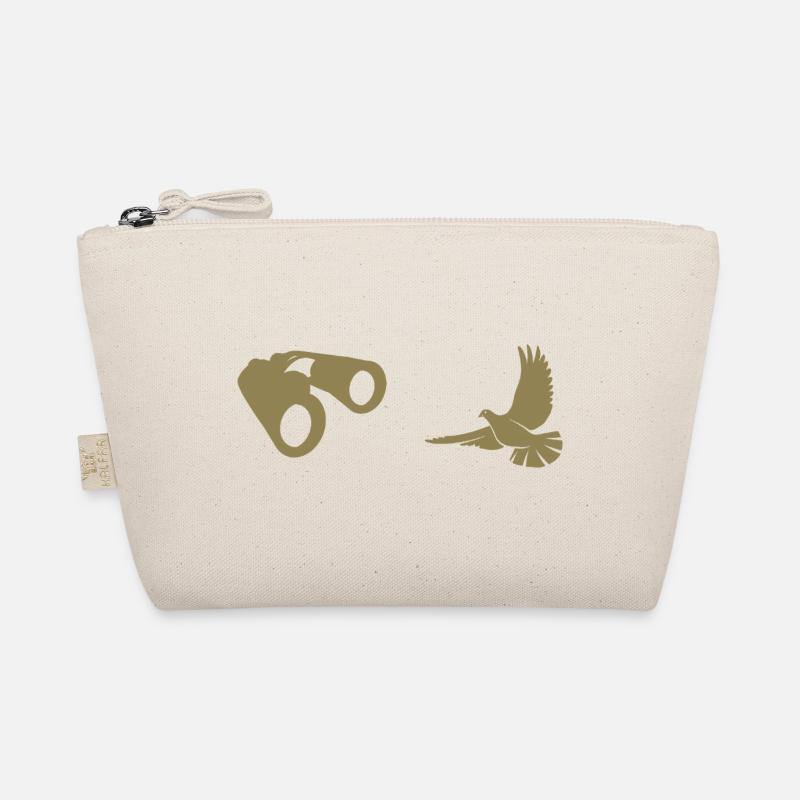 Minimalistische Vogelbeobachtung Silhouette  Bio-Täschchen