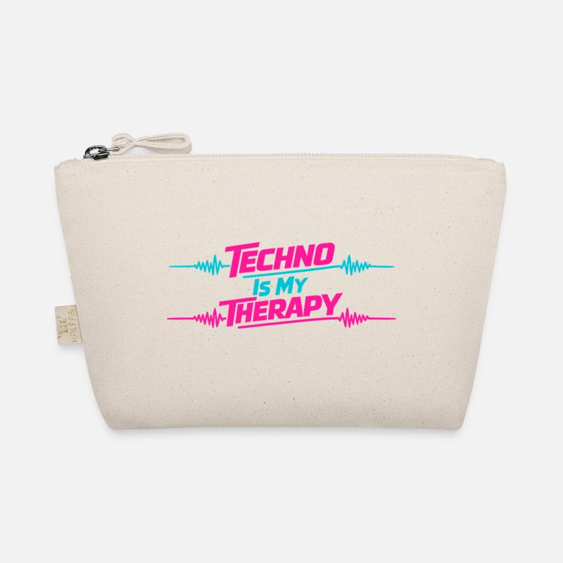 Techno Therapie Neon Welle Bio-Täschchen