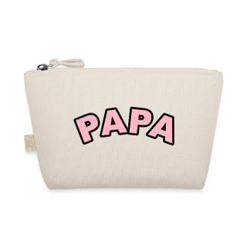 Papa Herzchen Print - Bio-Täschchen - Natur - Vorne