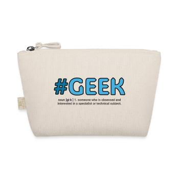 Blue Hashtag Geek Crest - Organic Pouch - nature - Front
