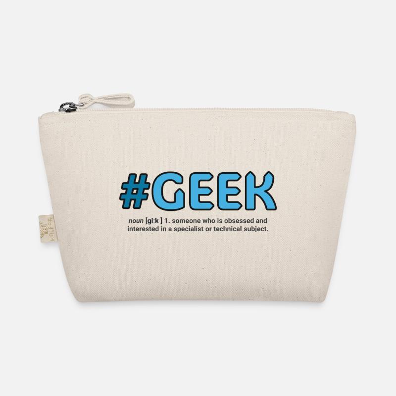 Blauer Hashtag Geek Crest Bio-Täschchen