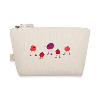 Colorful Bird Troop Cartoon Design - Organic Pouch - nature - Front