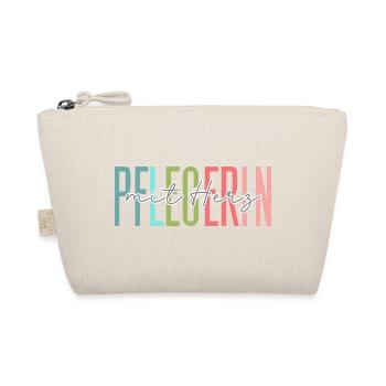 Caregiver with heart design - Organic Pouch - nature - Front