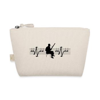 Bassoon ECG from Notes Hearbeat Heartbeat Bassoonist - Organic Pouch - nature - Front