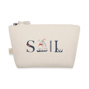 SAIL – Maritimes Typografie Design - Bio-Täschchen - Natur - Vorne