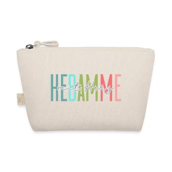 Midwife with heart design - Organic Pouch - nature - Front