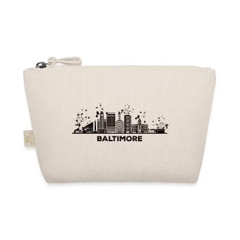 Baltimorean Watercolor Skyline Baltimore - Organic Pouch - nature - Front