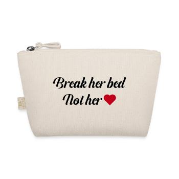 Cœur Rouge sur fond noir - Trousse biologique - nature - Devant