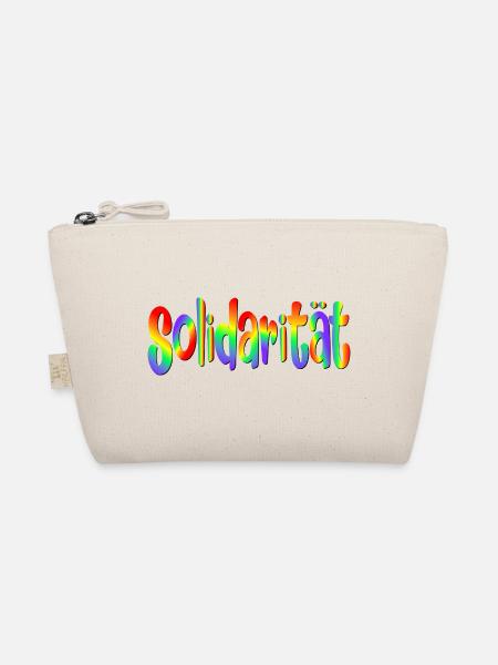 Demokratie Regenbogen Solidarität - Bio-Täschchen - Natur