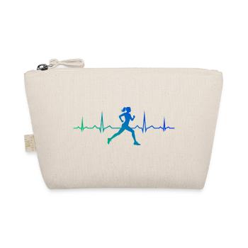 Geschenkidee für eine Running mit Running - Bio-Täschchen - Natur - Vorne