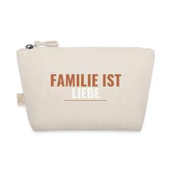 Familie Spruch Familie ist Liebe. - Bio-Täschchen - Natur - Vorne