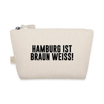 Hamburg ist braun weiß - T-Shirt, St.Pauli - Bio-Täschchen - Natur - Vorne