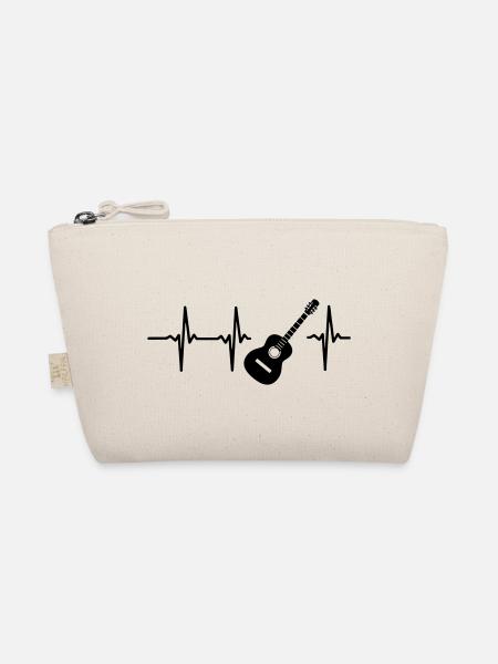 A HEART IS BEATING FOR THE GUITAR - Organic Pouch - nature - Front