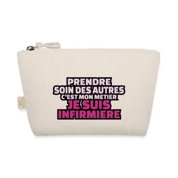 prendre soin des autres c'est mon métier - Trousse biologique - nature - Devant