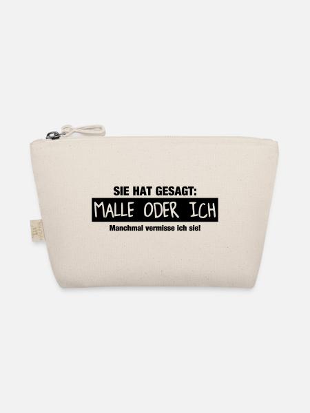 Malle oder ich - Bio-Täschchen - Natur - Vorne