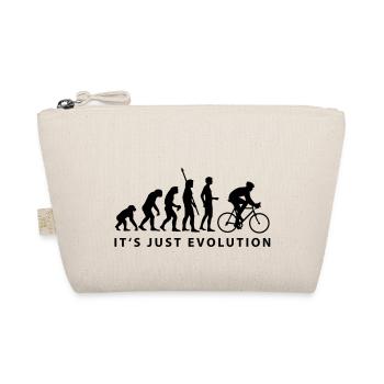 evolution_radfahrer_b - Bio-Täschchen - Natur - Vorne
