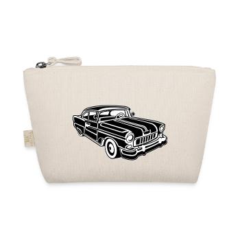 Chevy Cadilac / Muscle Car 02_schwarz weiß - Bio-Täschchen - Natur - Vorne