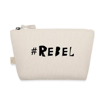 Schriftzug / Hastag rebel - Bio-Täschchen - Natur - Vorne