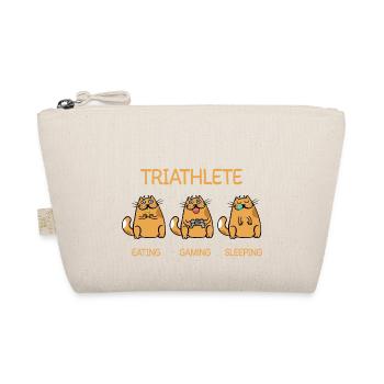 Triathlete - Eating Gaming Sleeping - Cat - Organic Pouch - nature - Front