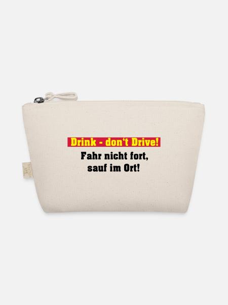 Party Shirt , Drink ... sauf im Ort (25) - Bio-Täschchen - Natur - Vorne