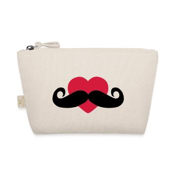 heart moustache / love moustache - Trousse biologique - nature - Devant