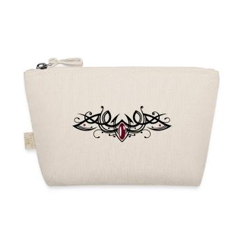 Tribal Tattoo Ornament mit Edelstein - Bio-Täschchen - Natur - Vorne