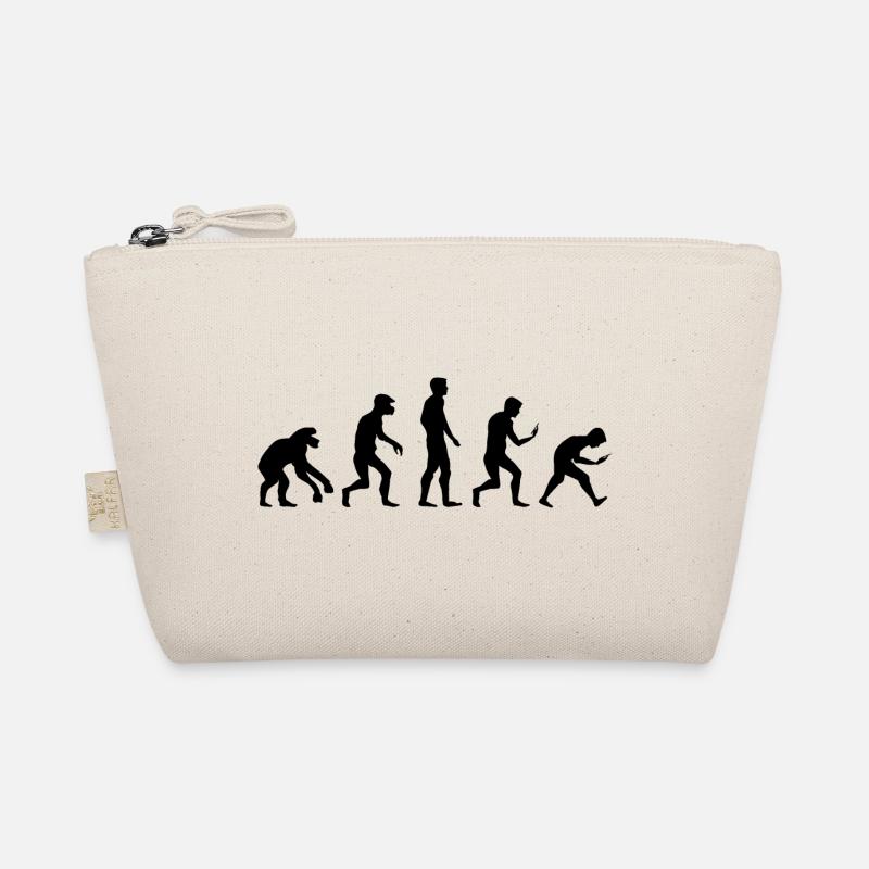 lustige Evolution smartphone handy Sucht Symbol - Bio-Täschchen - Natur