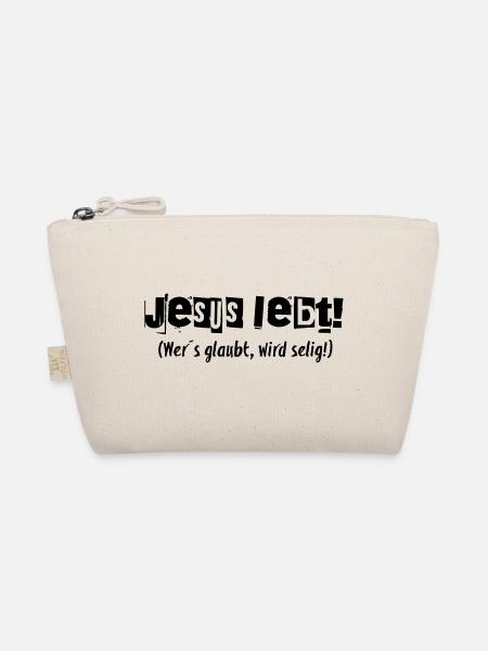 Jesus Lebt! - Bio-Täschchen - Natur - Vorne