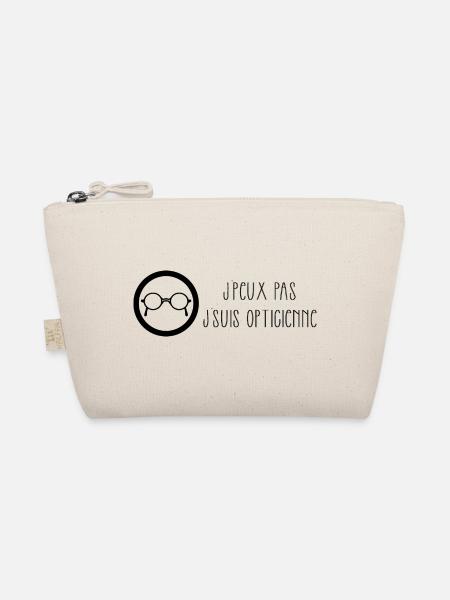 J'peux pas j'suis opticienne "Version noire" - Trousse biologique - nature
