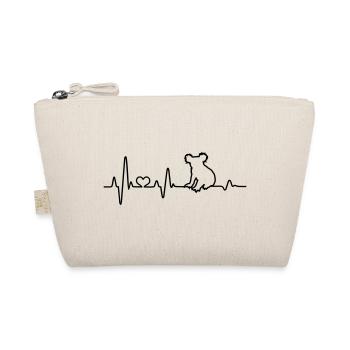 Heartbeat Koala ECG Australia Koalas Heart Love - Organic Pouch - nature - Front