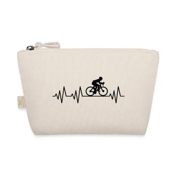 Heartbeat Cycling Cyclists Cycling - Organic Pouch - nature - Front