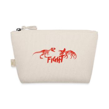 tyrannosaurus versus triceratops (red) - Organic Pouch - nature - Front