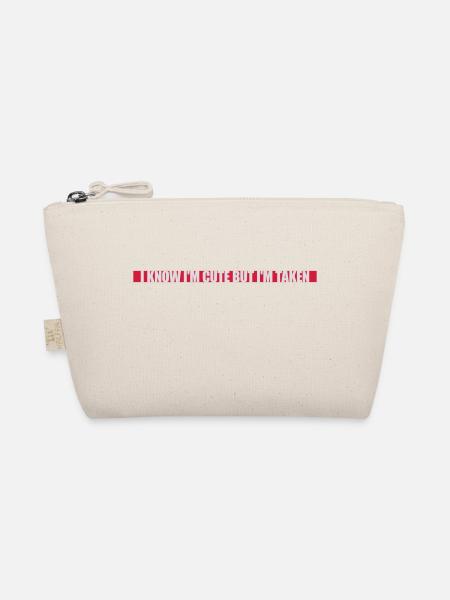 cute but taken quote - Organic Pouch - nature - Front