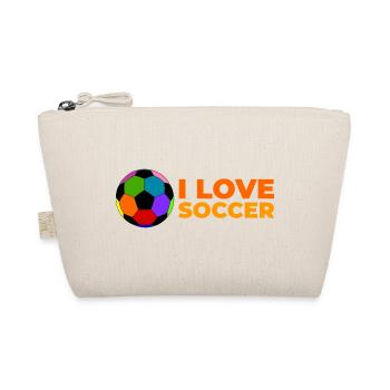 I love soccer - Organic Pouch - nature - Front