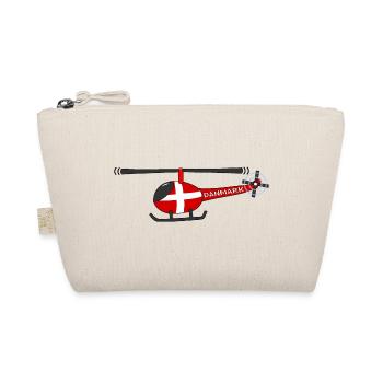 Helicopter Denmark Flag Children - Organic Pouch - nature - Front