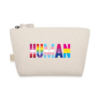 Pride Month LGBT - We Are All Human - Organic Pouch - nature - Front