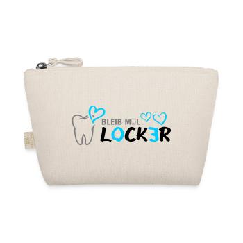 Bleib mal LOCKER - Zahn - Herz - Bio-Täschchen - Natur - Vorne