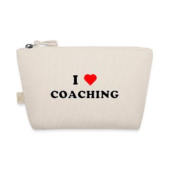 I LOVE COACHING (schwarz/weiße Umrandung) - Bio-Täschchen - Natur - Vorne
