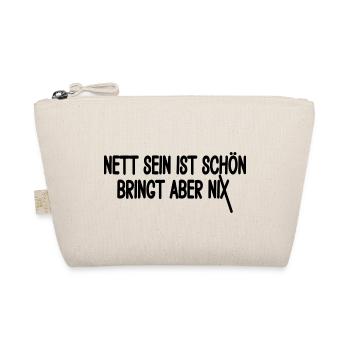 Nett Kann Ich Auch Aber Freche Sprüche Lustig - Bio-Täschchen - Natur - Vorne