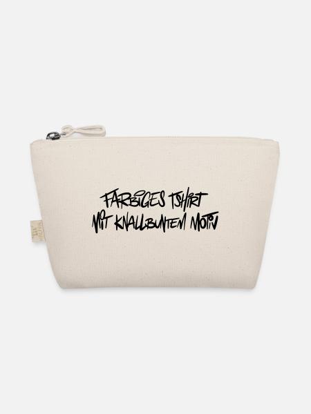 Farbiges Shirt Humor Spruch - Bio-Täschchen - Natur
