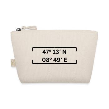 Coordinates Rapperswil, Switzerland Minimalist - Organic Pouch - nature - Front
